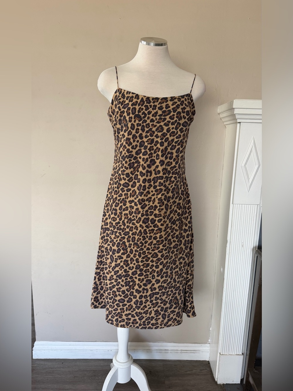 Abercrombie & Fitch Leopard Print Slip Dress - Brown/Black